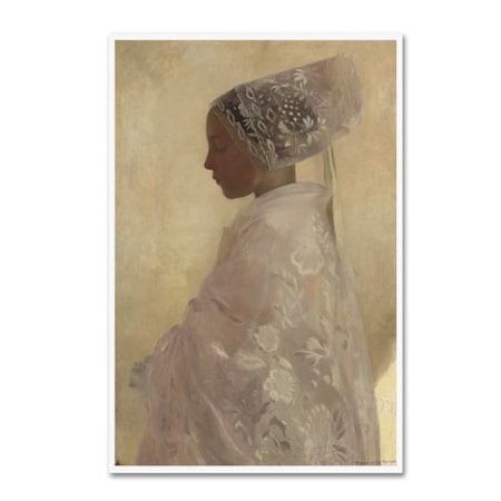 Vintage Lavoie 'A Maiden In Contemplation' Canvas Art,12x19